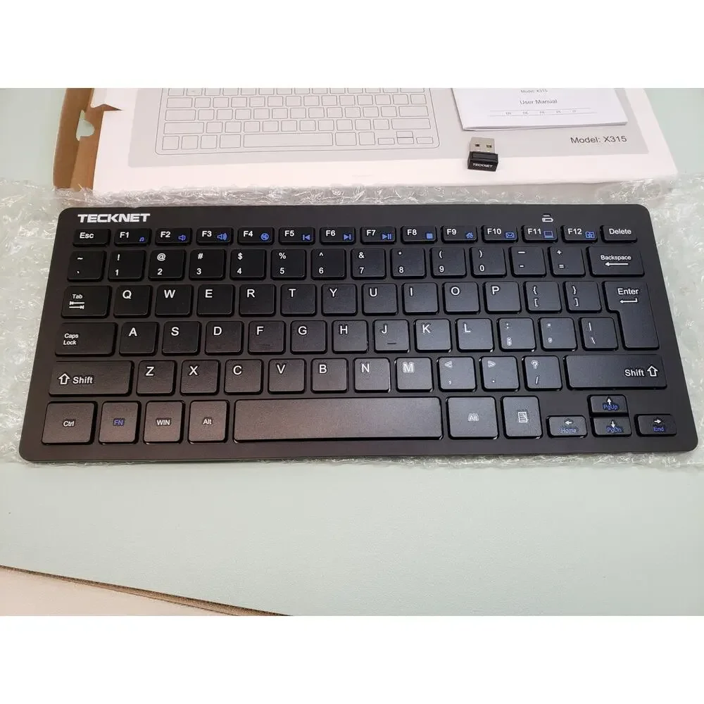 Wireless Keyboard. Tecknet X315. Black 2.4GHz Slim